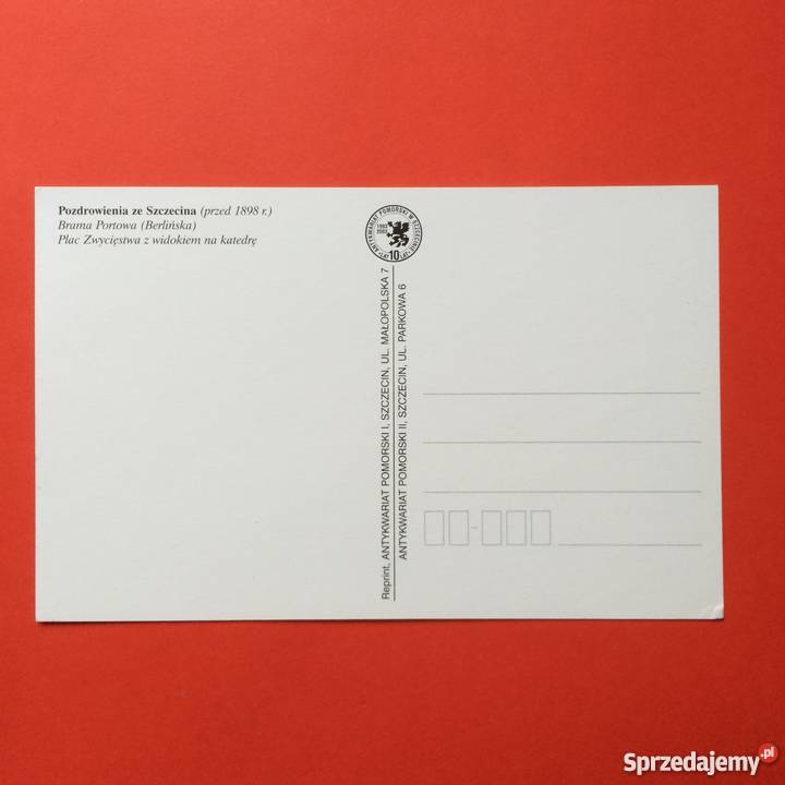 917 Reprint widokówki ze Stettina Szczecin sprzedam