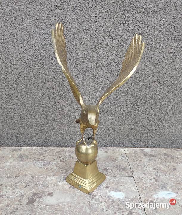 Orzeł stara figurka mosiądz 27 dekoracja ozdoba Tczew