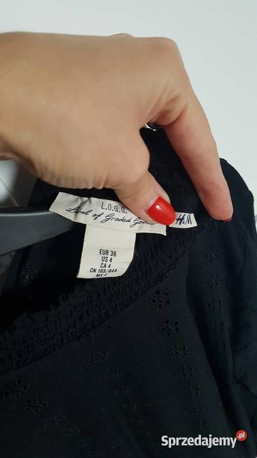 Bluzka ze stójką HM 36 czarny Nowy Sącz sprzedam
