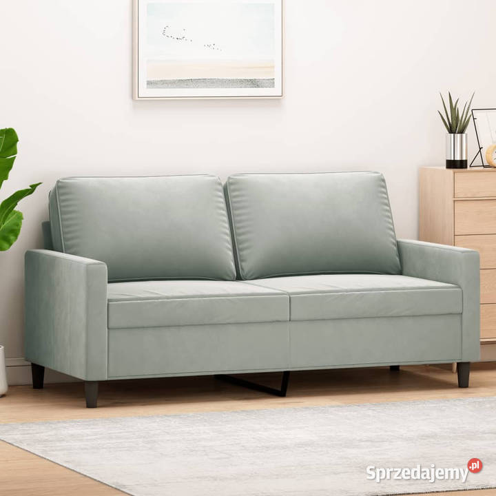 Sofa 2osobowa jasnoszara 140 tapicerowana Warszawa sprzedam
