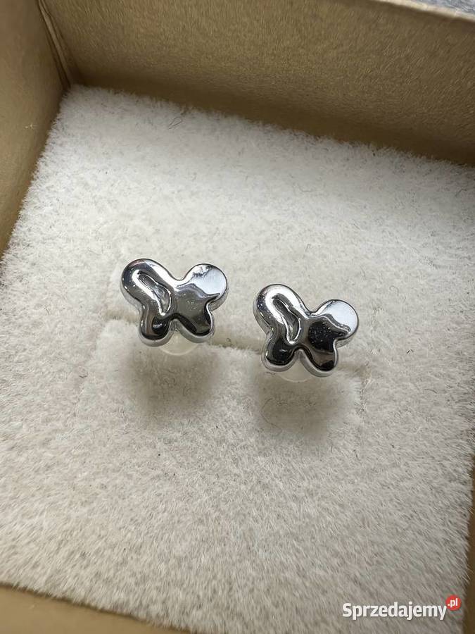 Kolczyki srebrne motyle motylki motyl motylek sprzedam