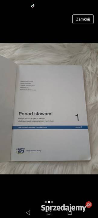 Ponad Słowami podręcznik do języka polskiego ISBN 9788326736612 Kultura i Rozrywka Krosno sprzedam
