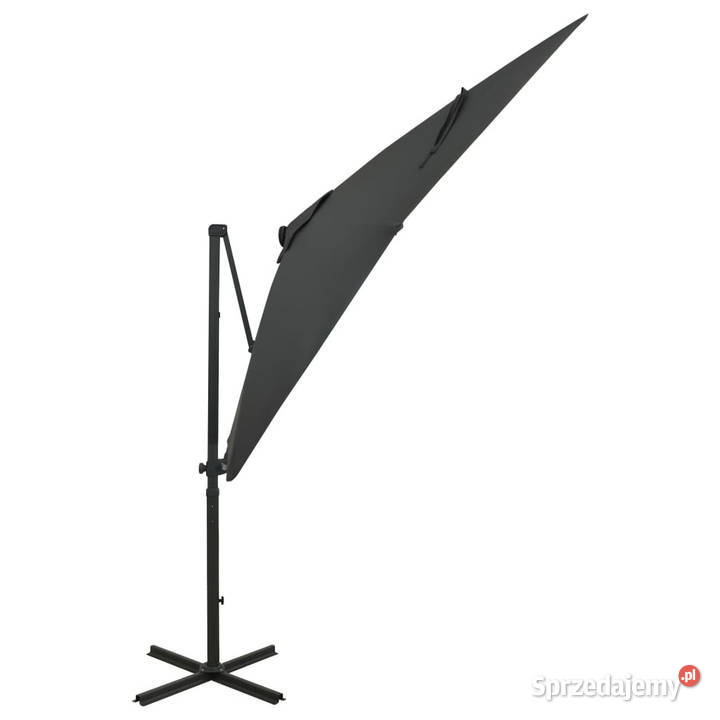 Parasol wiszący z lampkami LED i słupkiem Warszawa sprzedam