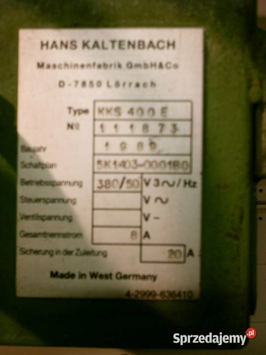 Pilarka tarczowa Kaltenbach KKS 400 E