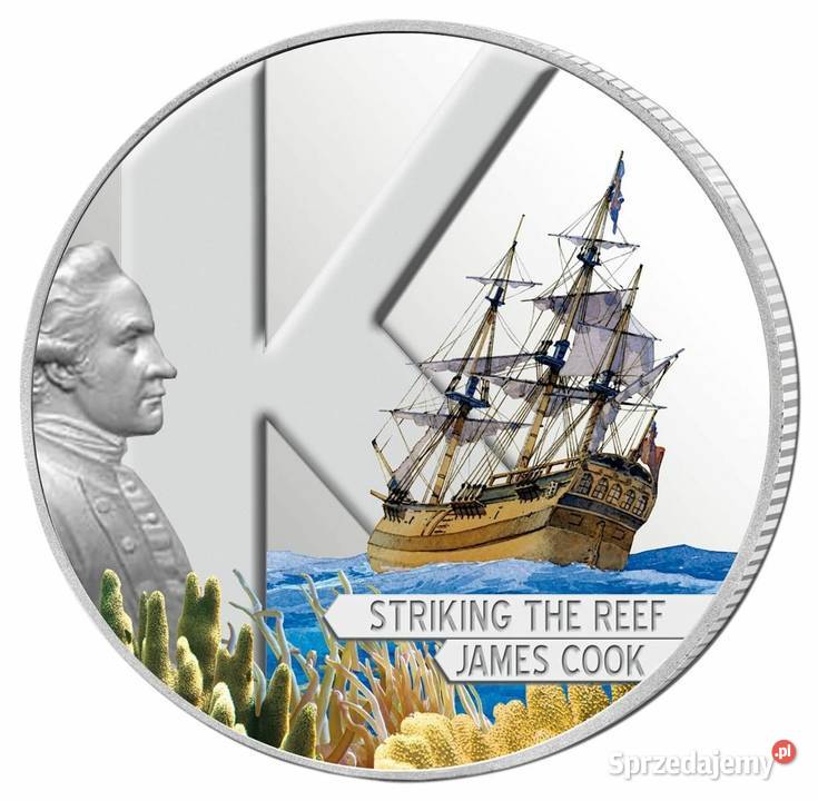 Seria srebrnych monet Captain James Cook 2009 Warszawa