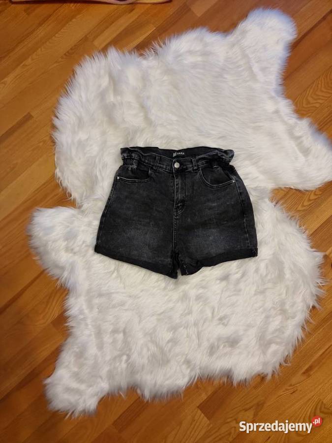 Czarne krótkie spodenki Spodnie Chełm