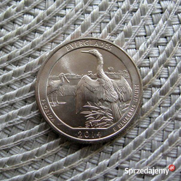 USA Quarter Dollar 2014r EWERGLADES wielkopolskie Kalisz
