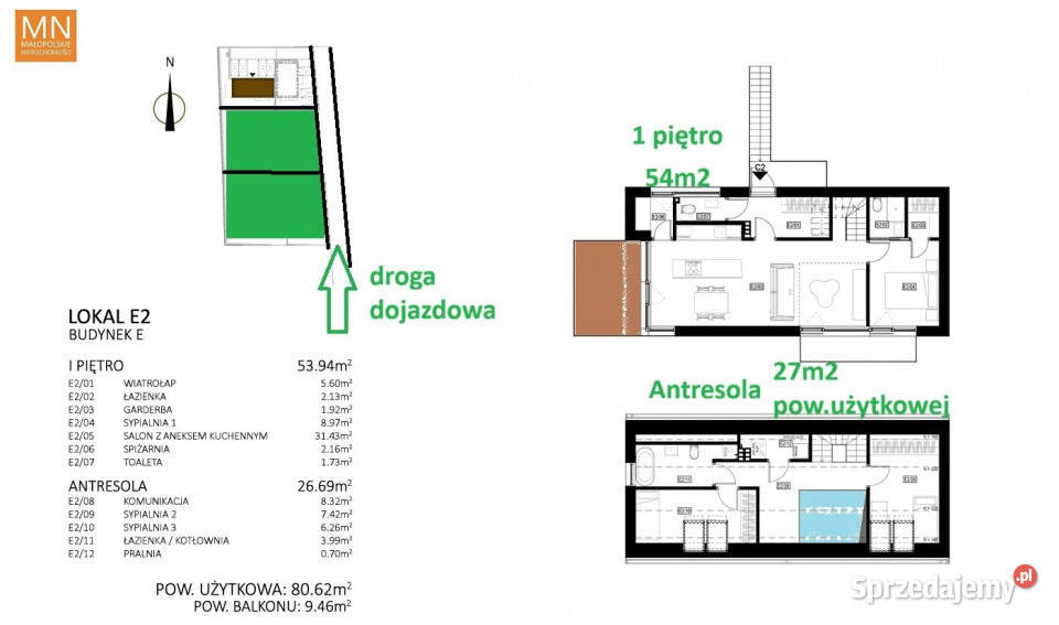 Dom bliźniak Dobczyce Widokowa 115m2