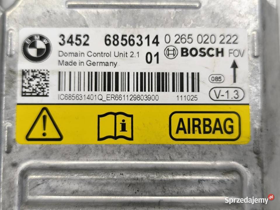 MODUŁ PODUSZEK AIR BAG BMW F20 F21 116i 6856314