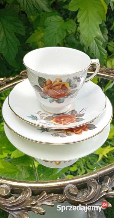 GAINSBOROUGH angielska porcelana kostna róże łódzkie Pabianice