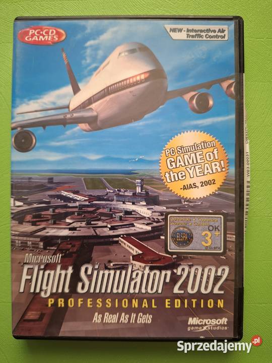 Microsoft Flight Simulator 2002 Professional Komputerowe PC Warszawa sprzedam