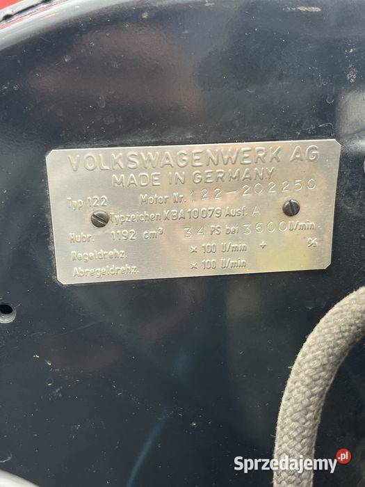 Motopompa Ziegler FP 88 1974 Silnik Volkswagen wielkopolskie Tuliszków