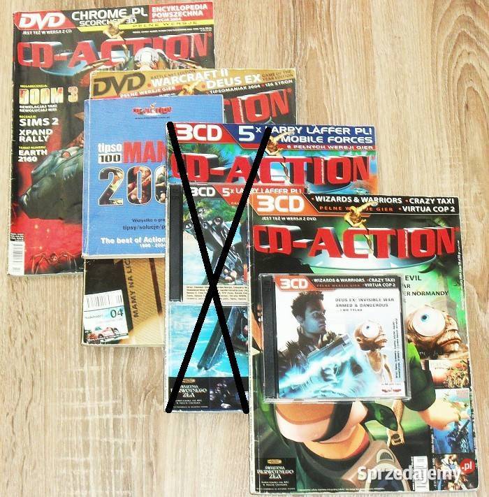 Magazyn CDACTION dodatki płyty niekompletne 2004 Czasopisma Gliwice sprzedam