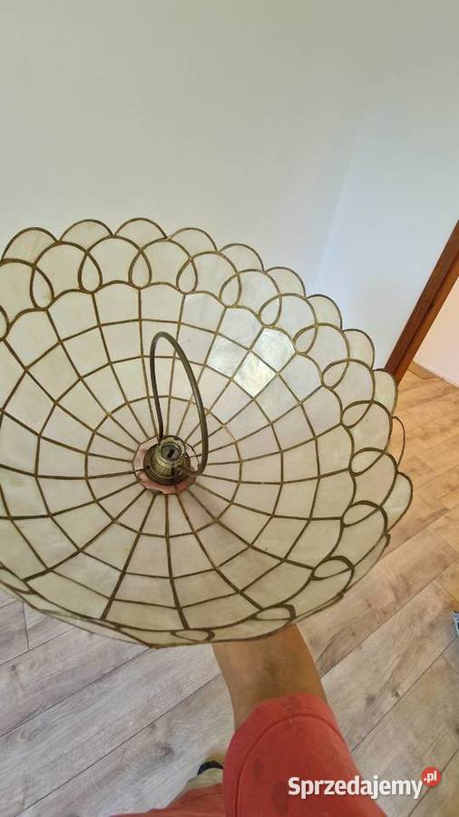 Lampa żyrandol witraż Ala alabaster