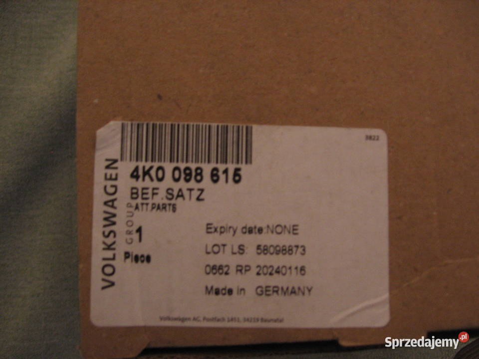 4K0098615 AUDI A6 C8 Zestaw montażowy pokrywy Warszawa sprzedam