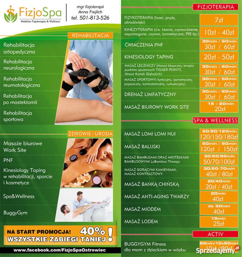 FizjoSpa Mobilna Fizjoterapia i Wellness Ostrowiec Świętokrzyski zdrowie
