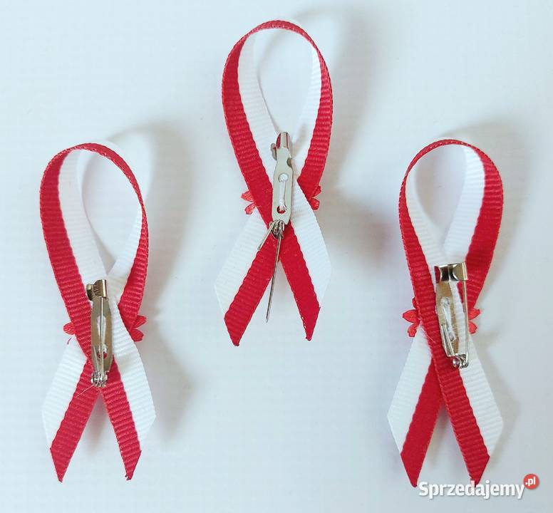 Kotylion narodowy kokardka kwiatuszek perełka 5 Radzyń Podlaski sprzedam