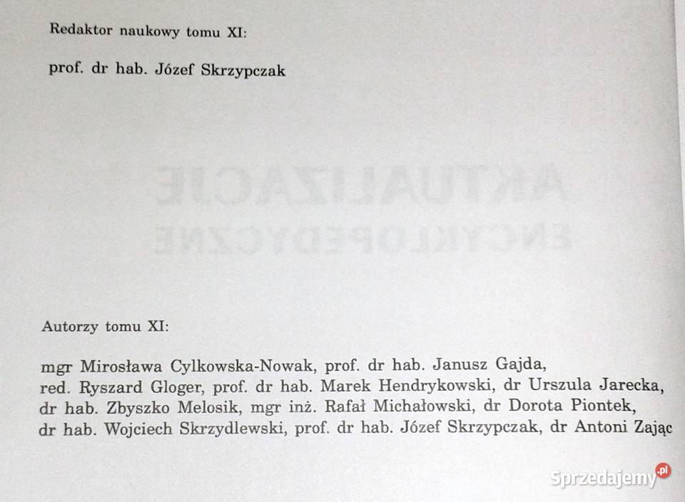 Aktualizacje Encyklopedyczne Media Tom 11 J Rok wydania 1998 Chełm