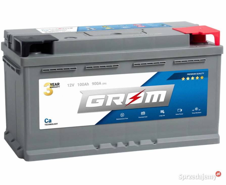 Akumulator GROM Premium 100Ah 900A EN DTR