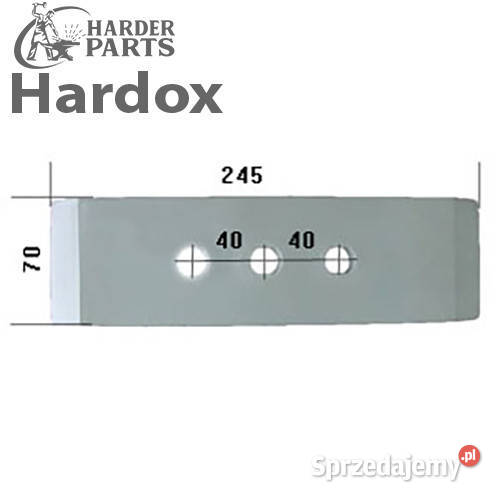 Piętka płozy mała HARDOX 415163S części do pługa Suwałki