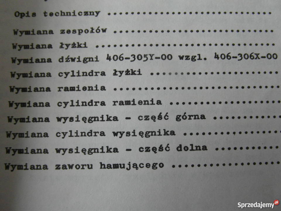instrukcja naprawy koparka warynski k408 i inne Szczecin sprzedam