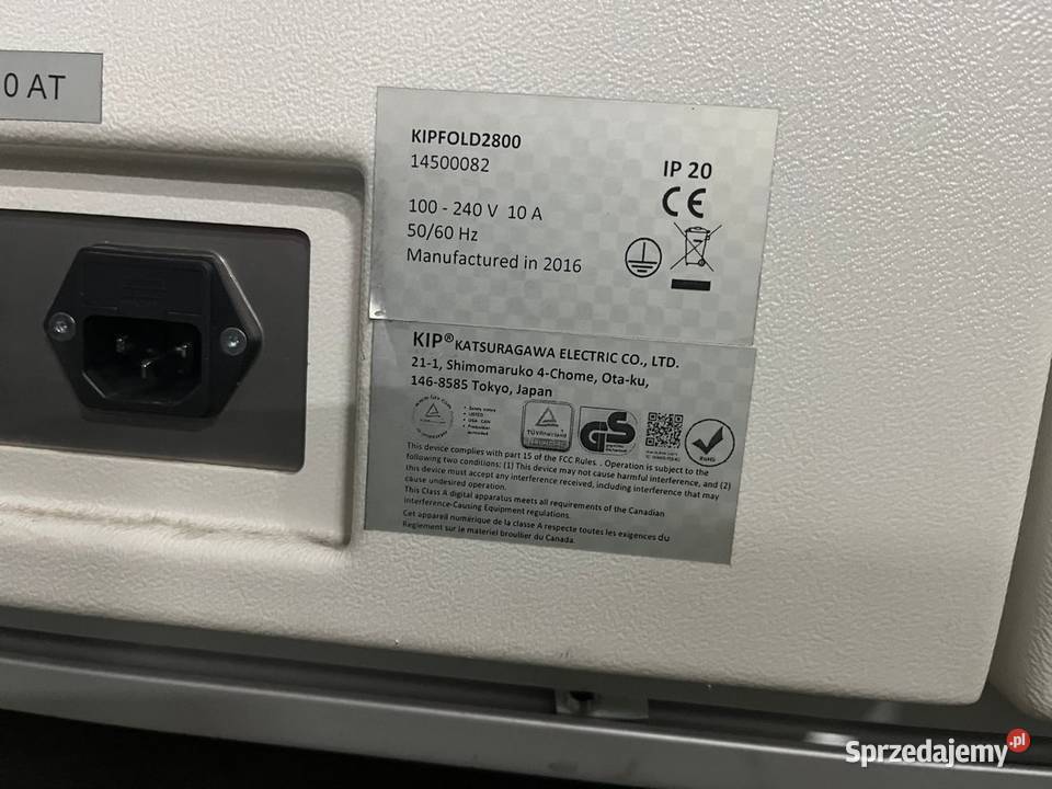 Składarka wielkoformatowa KIP KIPFOLD 2800 2016