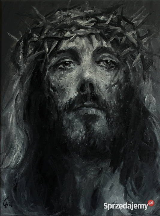 Obraz olejny Jezus Chrystus Pasja Portret 3040 Strzyżów