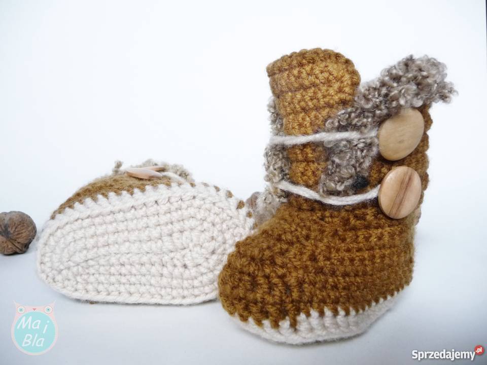 buciki szydełkowe kozaczki IDEALNE NA PREZENT Kłobuck