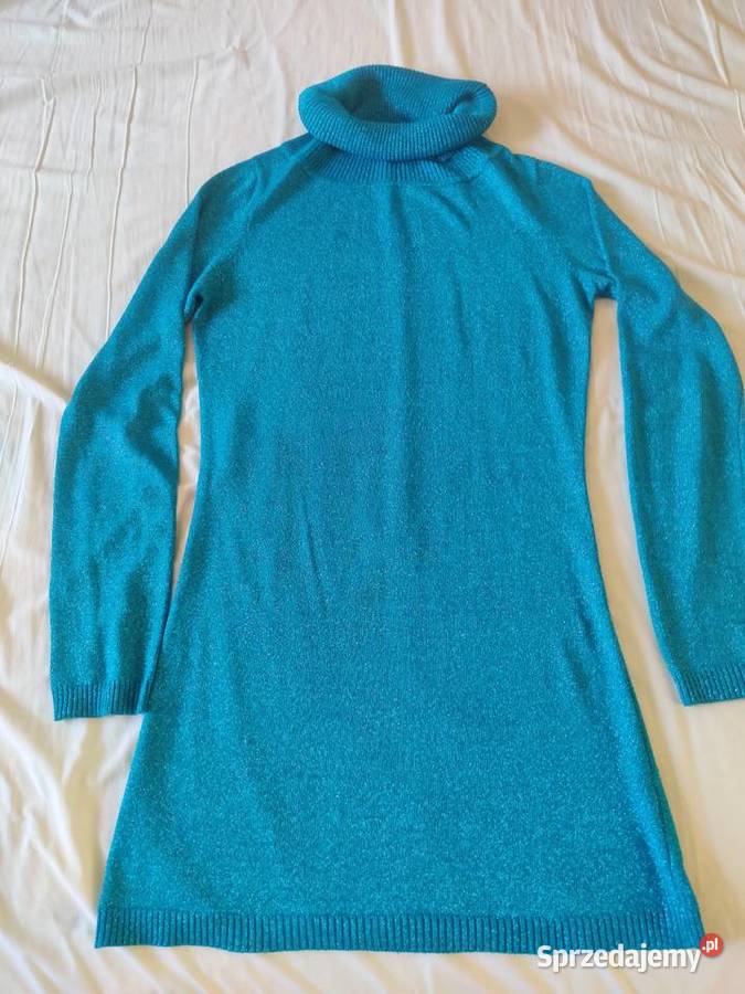 Tunika z golfem Bez wzoru Myszków