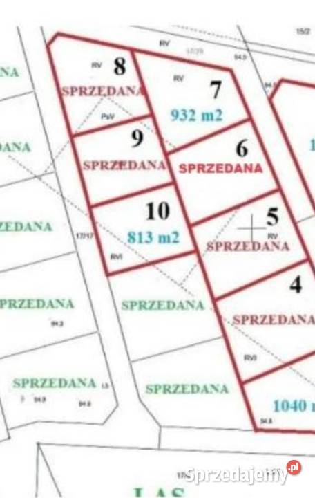 Działka budowlana 813m osiedle KONIN Stare wielkopolskie Zarzewek