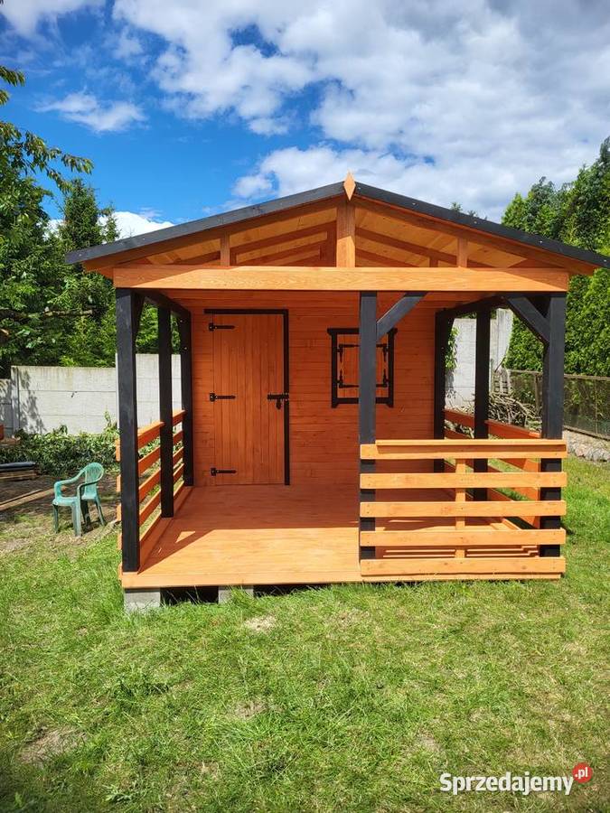 Domek ogrodowy narzędziowy z tarasem montaż kraj Ogród Poznań