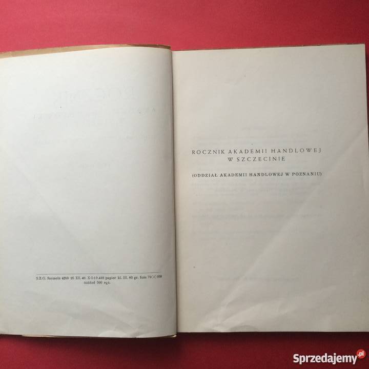 Rocznik akademii handlowej w Szczecinie zachodniopomorskie Szczecin