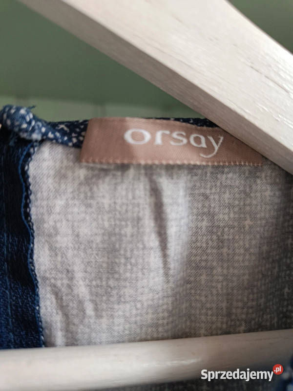 Niebieska bawełniana sukienka we wzór Orsay r M niebieski podkarpackie Dąbrowica