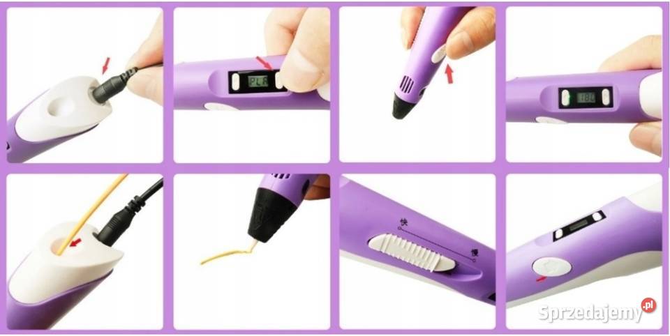 3D DŁUGOPIS DRUKARKA PEN ZESTAW WKŁADY PLA 1000 Toruń
