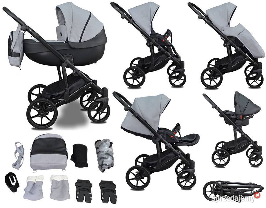 Wózek Dziecięcy NXT zestaw 3w1 Fotelik brązowy/beżowy Łódź