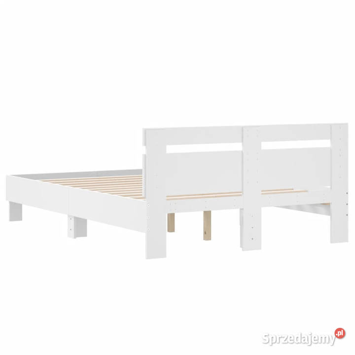 Rama łóżka z wezgłowiem biała 120x190 WM3207448 Warszawa