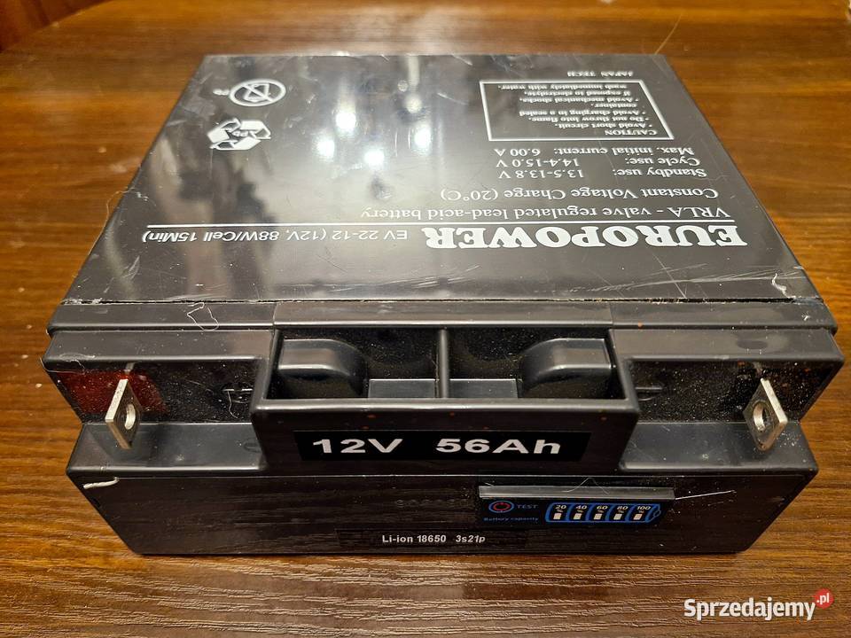 Akumulator 12V 56Ah 18650 Liion 3s21p wskaźnik Pozostałe Katowice