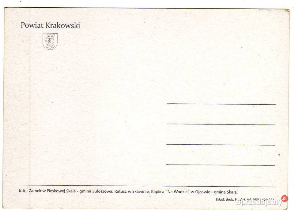 POWIAT KRAKOWSKI PIESKOWA SKAŁA SKAWINA OJCÓW Krynki