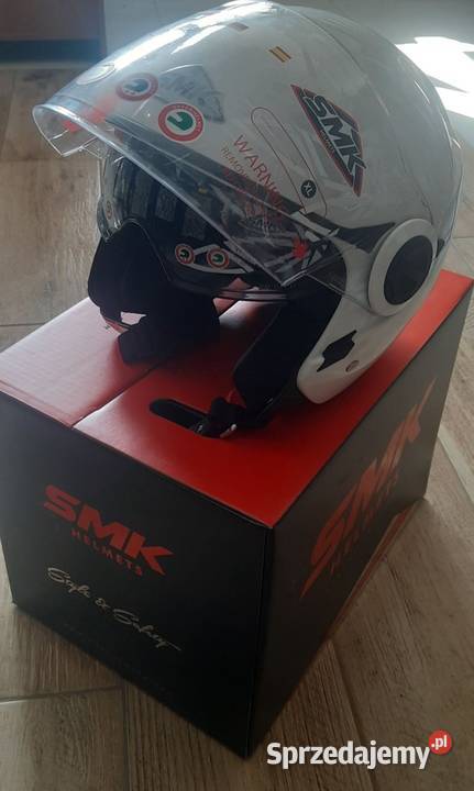 Kask motocyklowy SMK COOPER WHITE GL1 Wysokie