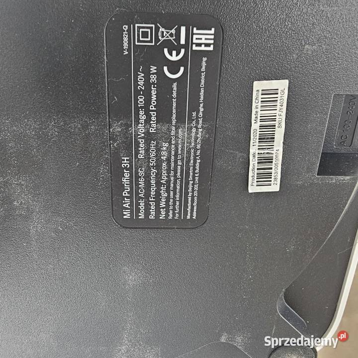 Oczyszczacz powietrza Mi Air Purifier 3H ACM6SC Pozostałe Warszawa