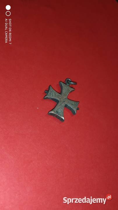 Srebrny stary krzyżyk relikwiarzowy Rękodzieło łódzkie sprzedam