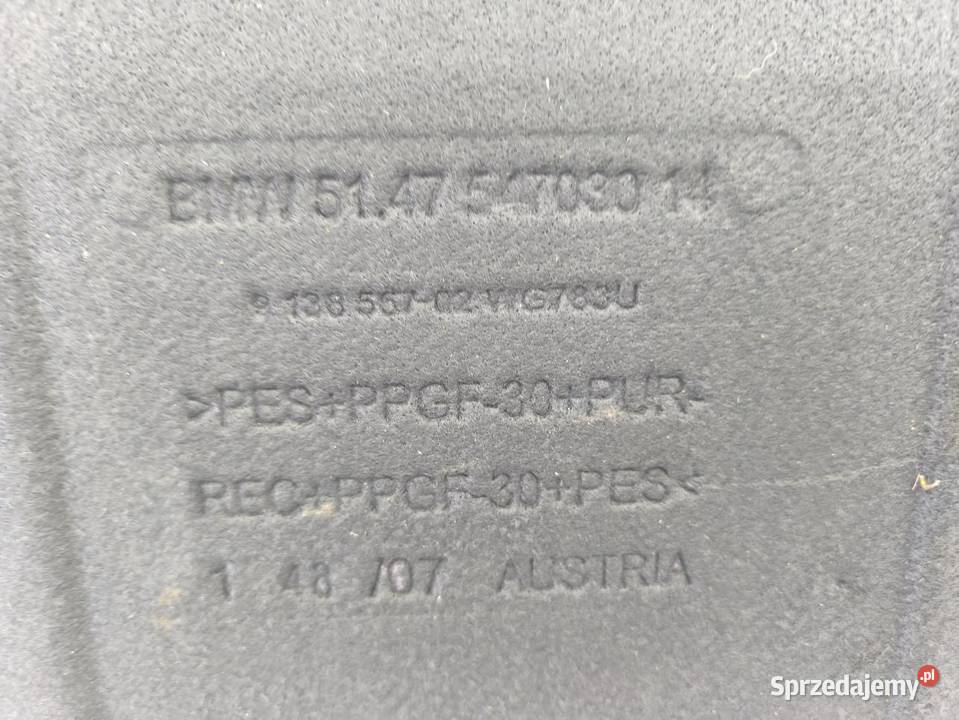 WYKŁADZINA PODŁOGA BAGAZNIKA BMW 1 E87 E81 LIFT