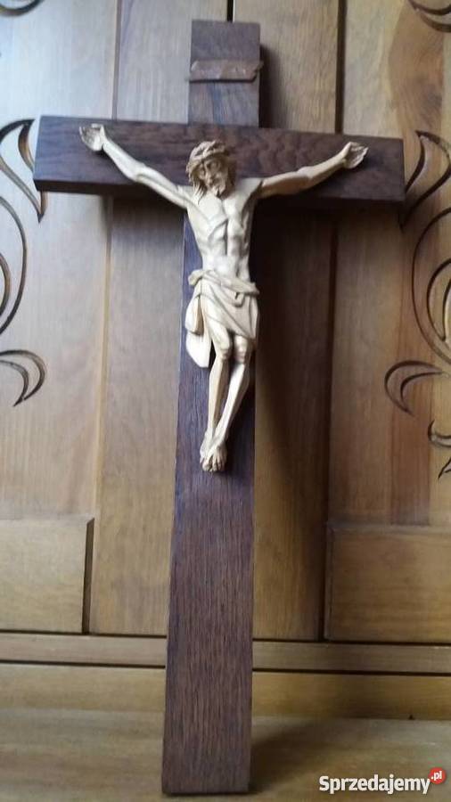 Rzeźba w drewnie krzyż drewniany dewocjonalia