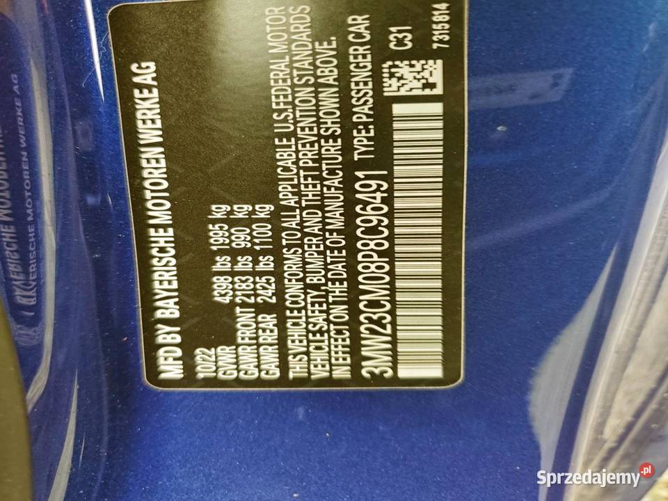 2022 BMW 230I Częstochowa sprzedam