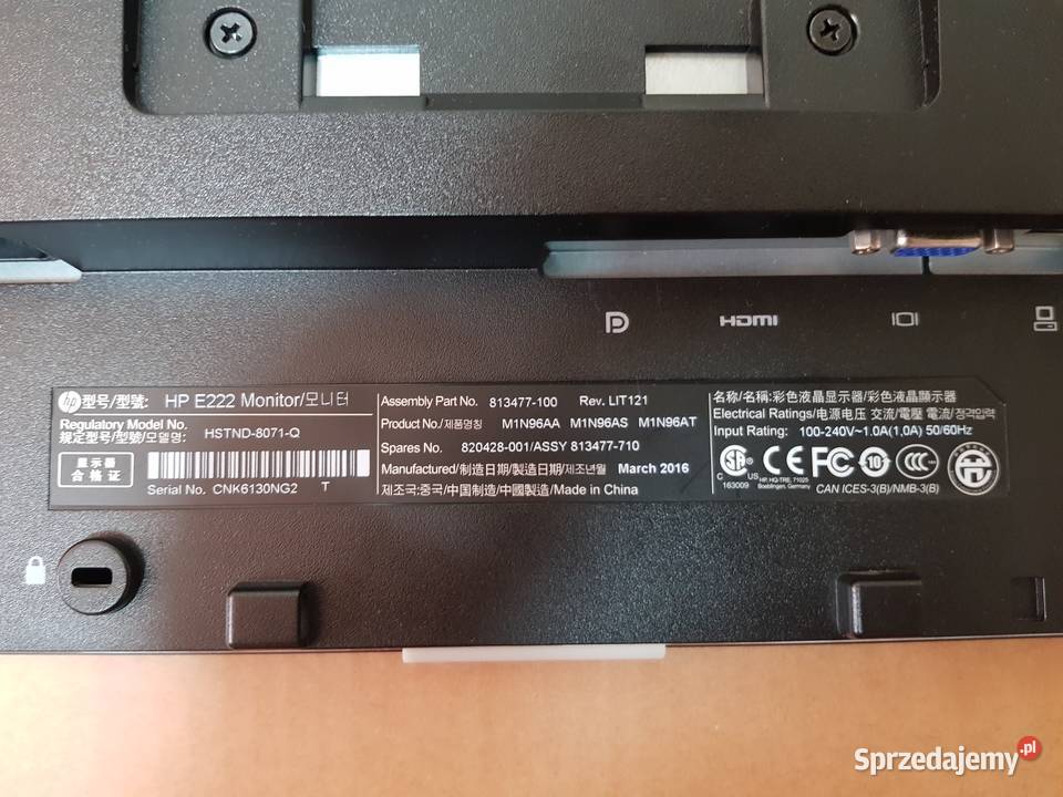 HP EliteDisplay E222 monitor LCD Full HD 215 Warszawa