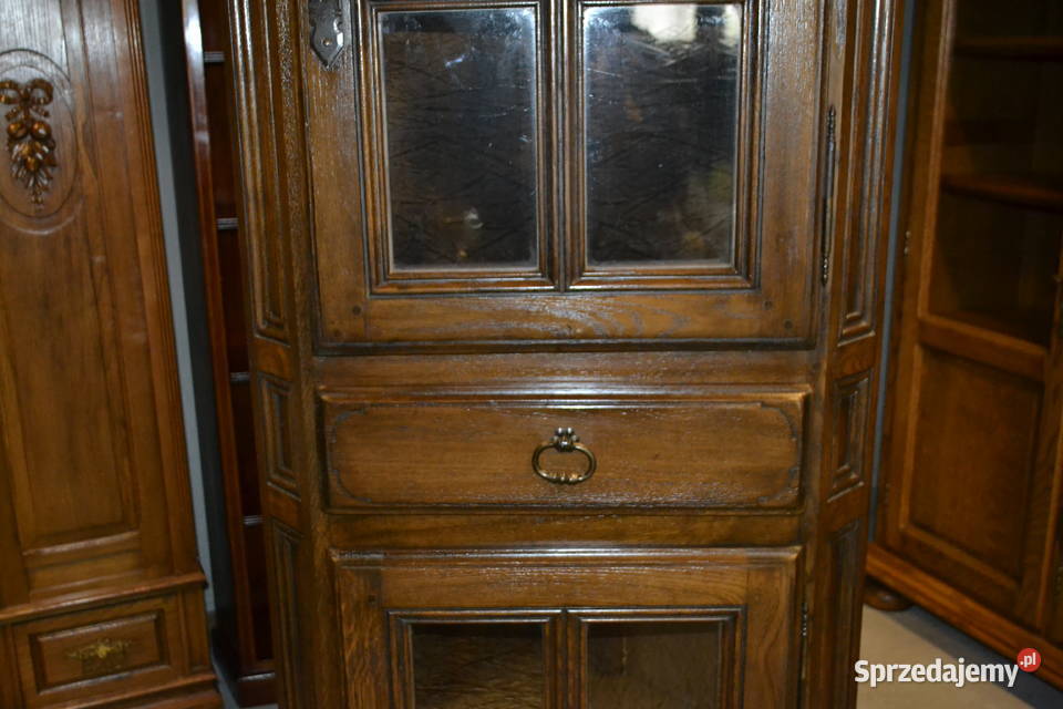 witryna szafka narożna lity dąb Będzin