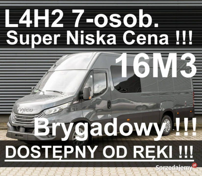 Iveco Daily 35S18 H L4H2 16M3 7osob Brygadowy światła przeciwmgłowe Szczecinek