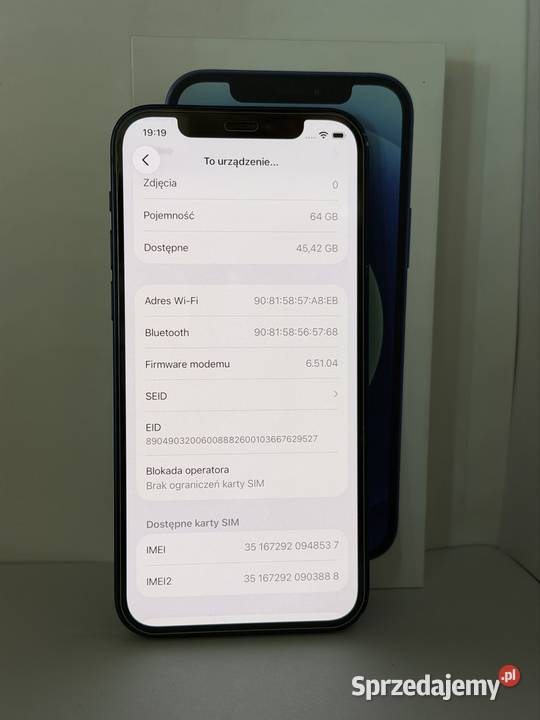 iPhone 12 64GB Niebieski 100 Kondycja Kalisz