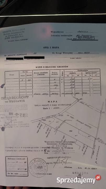 Las i działka Sprzedaż Pieszowola