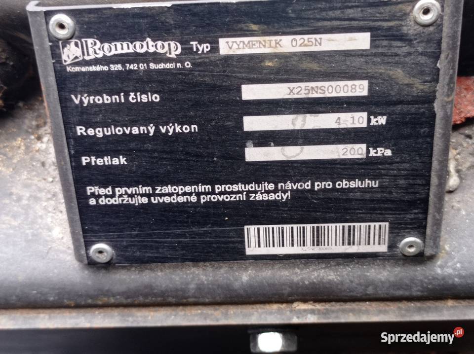 Wkład kominkowy Romotop KV 025N 01 Wymiennik świętokrzyskie Kielce